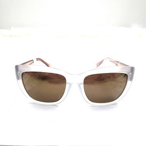 Joe's Jeans Square Cateye Matte Clear Plastic